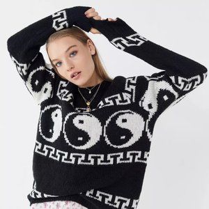 UO Yin Yang Intarsia Knit Sweater